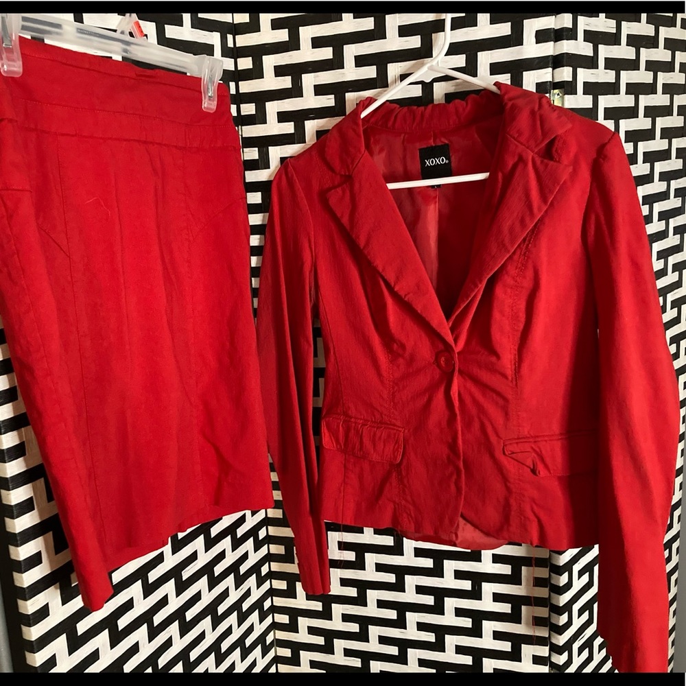 XOXO Blazer and Skirt Set